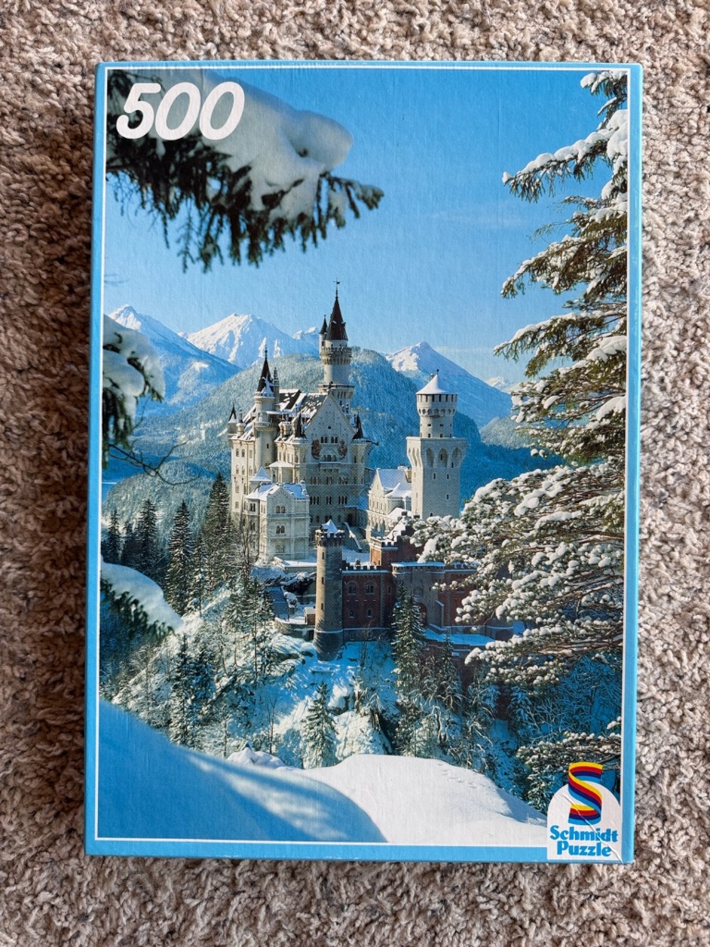 Schmidt 500-Piece Neuschwansten Castle in Winter Jigsaw Puzzle
